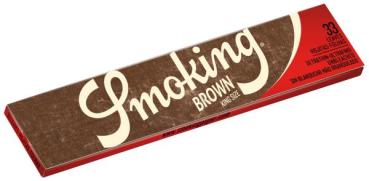 Smoking Brown King Size – ungebleichte Longpapers 108×44 mm, ca. 13 g/m², 33 Blättchen